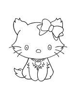 coloriage petit chat hello kitty